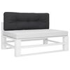 vidaXL Pallet Cushion Black 120x40x12 cm Fabric