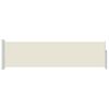 vidaXL Patio Retractable Side Awning 140x500 cm Cream