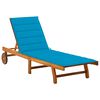 vidaXL Garden Sun Lounger with Cushion Solid Acacia Wood