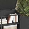vidaXL Garden Storage Cabinet Black 110x55x60.5 cm Poly Rattan