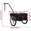 vidaXL Bike Trailer/Hand Wagon 155x60x83 cm Steel Black