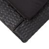 vidaXL Sunbed with Cushion Black Poly Rattan
