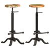 vidaXL Bar Stools 2 pcs Cast Iron and Solid Reclaimed Wood