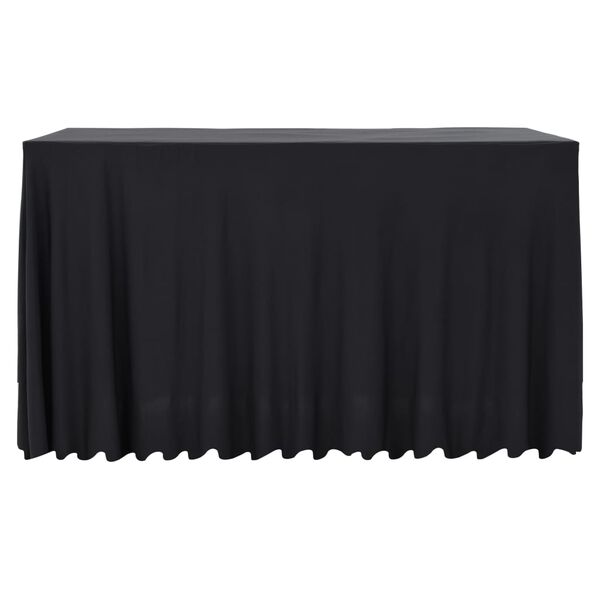 vidaXL 2 pcs Table Covers with Skirt Stretch 243x76x74 cm Anthracite
