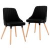 vidaXL Dining Chairs 2 pcs Black Velvet