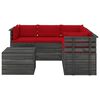 vidaXL 6 Piece Garden Pallet Lounge Set with Cushions Solid Pinewood