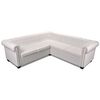 vidaXL Chesterfield Corner Sofa 5-Seater Artificial Leather White
