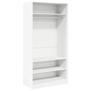 vidaXL Wardrobe White 100x50x200 cm Engineered Wood
