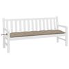vidaXL Garden Bench Cushion Taupe 180x50x7 cm Oxford Fabric
