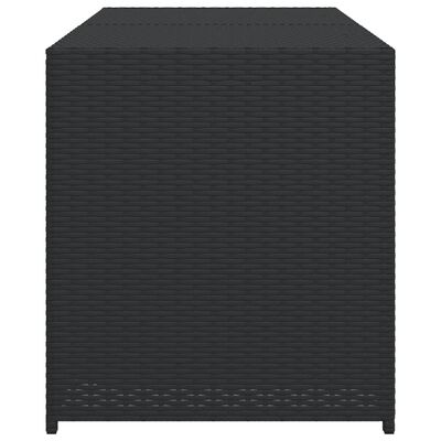 vidaXL Garden Storage Box Black 283L Poly Rattan