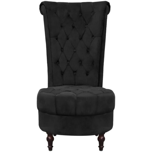 vidaXL High Back Sofa Chair Black Fabric