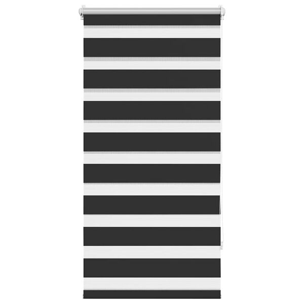 vidaXL Zebra Blind 80 x 150 cm Black