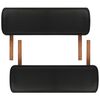 vidaXL Black Foldable Massage Table 3 Zones with Wooden Frame