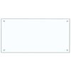 vidaXL Kitchen Backsplashes 2 pcs Transparent 80x40 cm Tempered Glass
