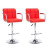 vidaXL Bar Stools 2 pcs Red Faux Leather