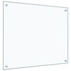 vidaXL Kitchen Backsplashes 2 pcs Transparent 70x60 cm Tempered Glass