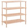 vidaXL 4-Tier Shoe Rack Solid Fir Wood