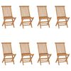 vidaXL Folding Chairs 8 pcs Solid Teak Wood