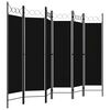 vidaXL 6-Panel Room Divider Black 240x180 cm