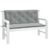 vidaXL Garden Bench Cushions 2 pcs Melange Light Grey 120x50x7 cm Fabric