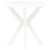 vidaXL Bistro Table White Ø70 cm Plastic