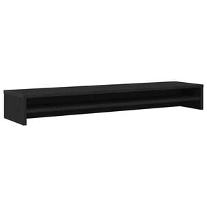 vidaXL Monitor Stand Black Oak 100x24x13 cm Engineered Wood