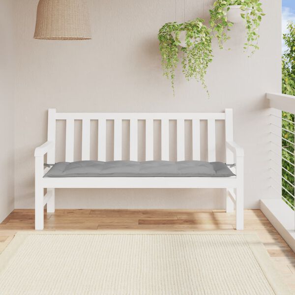 vidaXL Garden Bench Cushion Grey 150x50x7 cm Oxford Fabric