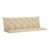 vidaXL Garden Bench Cushion Beige 180x(50+50)x7cm Oxford Fabric