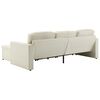 vidaXL 3-Seater Modular Sofa Bed Cream Faux Leather
