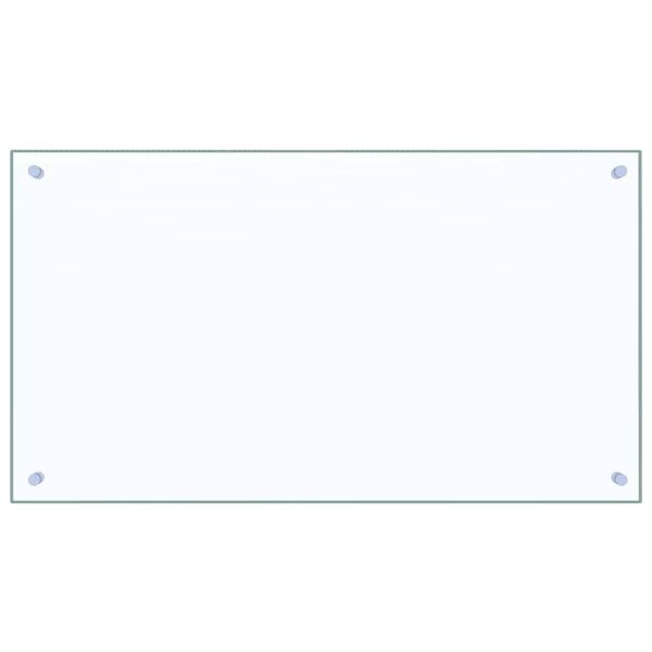 vidaXL Kitchen Backsplash 2 pcs Transparent 90 x 50 cm Tempered Glass