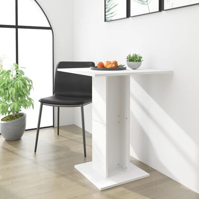 vidaXL Bistro Table White 60x60x75 cm Engineered Wood