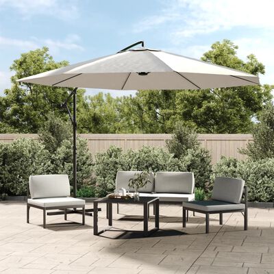 vidaXL Cantilever Umbrella 3.5 m Sand White