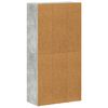 vidaXL Book Cabinet/Sideboard Concrete Grey 66x30x130 cm Engineered Wood