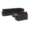 vidaXL Patio Sofa Set 9-Seaters Black