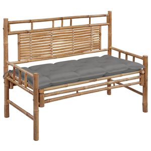 vidaXL Garden Bench with Cushion 120 cm Bamboo