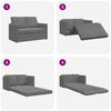 vidaXL Floor Sofa Bed 2-in-1 Dark Grey 122x204x55 cm Velvet