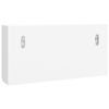 vidaXL Key Cabinet White 40x8.5x20 cm Engineered Wood&Steel