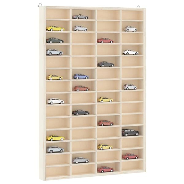 vidaXL Wooden Collector's Display Case with 56 Compartments 40x4.5x60cm