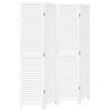 vidaXL Room Divider&nbsp;4 Panels White Solid Wood Paulownia