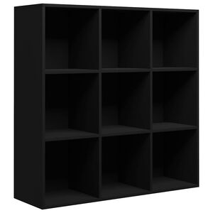 vidaXL Bookcase | Black | Engineered wood | Medium | Bookcase | Rectangular