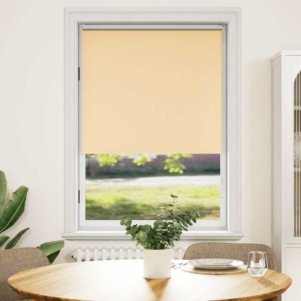 vidaXL Roller blind blackout 104.4x175 cm Fabric Width 100 cm beige