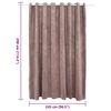 vidaXL Blackout Curtain with Metal Rings Velvet Antique Pink 290x245 cm