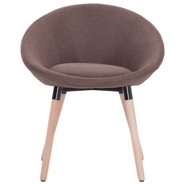 vidaXL Dining Chair Brown Fabric