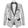 vidaXL Mens Blazer Silver 48 Polyester