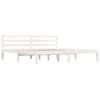 vidaXL Bed Frame without Mattress 180x200cm White Super King Size