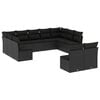 vidaXL 11 Piece Garden Sofa Set with Cushions Black Poly Rattan