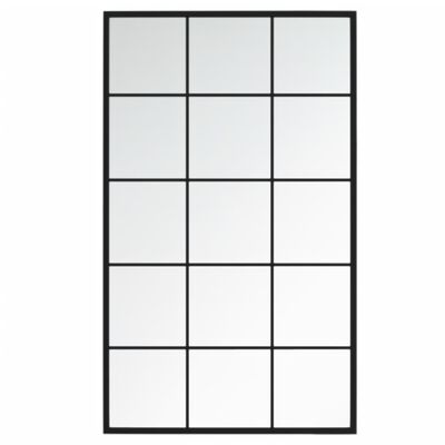 vidaXL Wall Mirrors 3 pcs Black 100x60 cm Metal