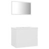 vidaXL Bathroom Furniture Set White Engineered Wood