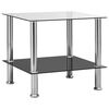 vidaXL Side Table Transparent 45x50x45 cm Tempered Glass