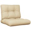 vidaXL Pallet Cushions 2 pcs Beige Fabric